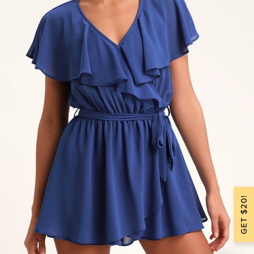 Lulus Ruffle Tie Front Romper